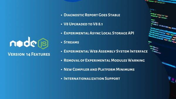 node.js version 14 features
