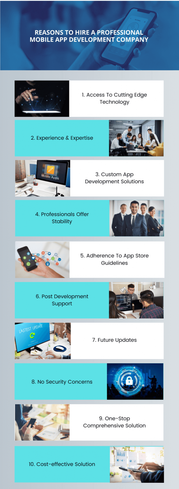 10 Reasons to Hire a Specialized Mobile App Development Company